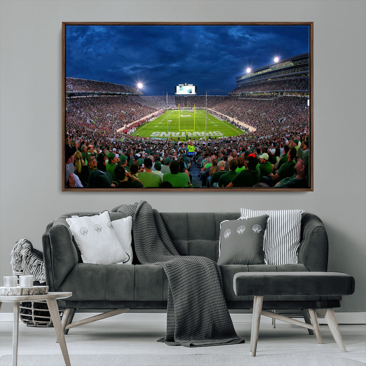 Michigan State Spartans Football Team Print - East Lansing