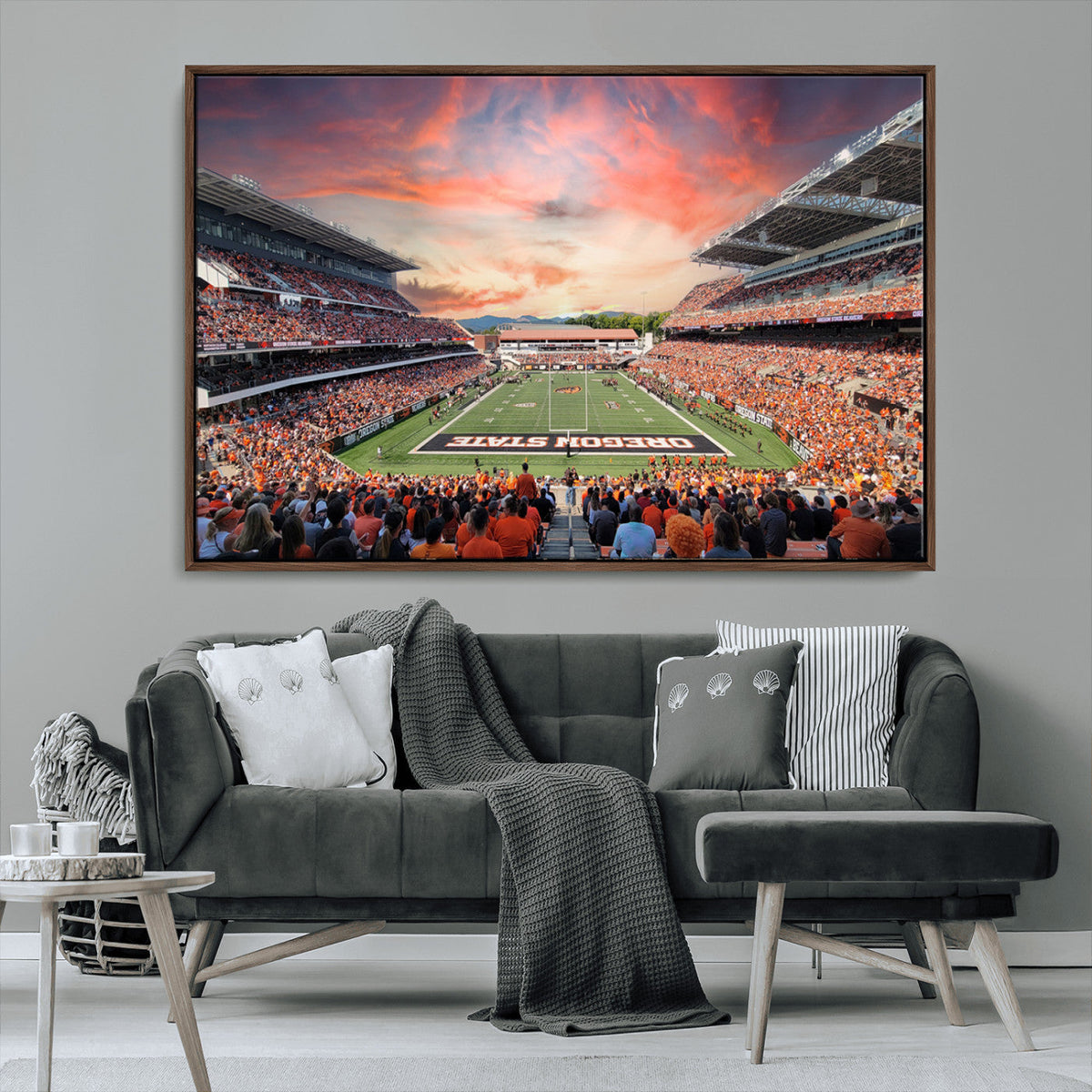 Oregon State Beavers Football Team Print - Corvallis Reser