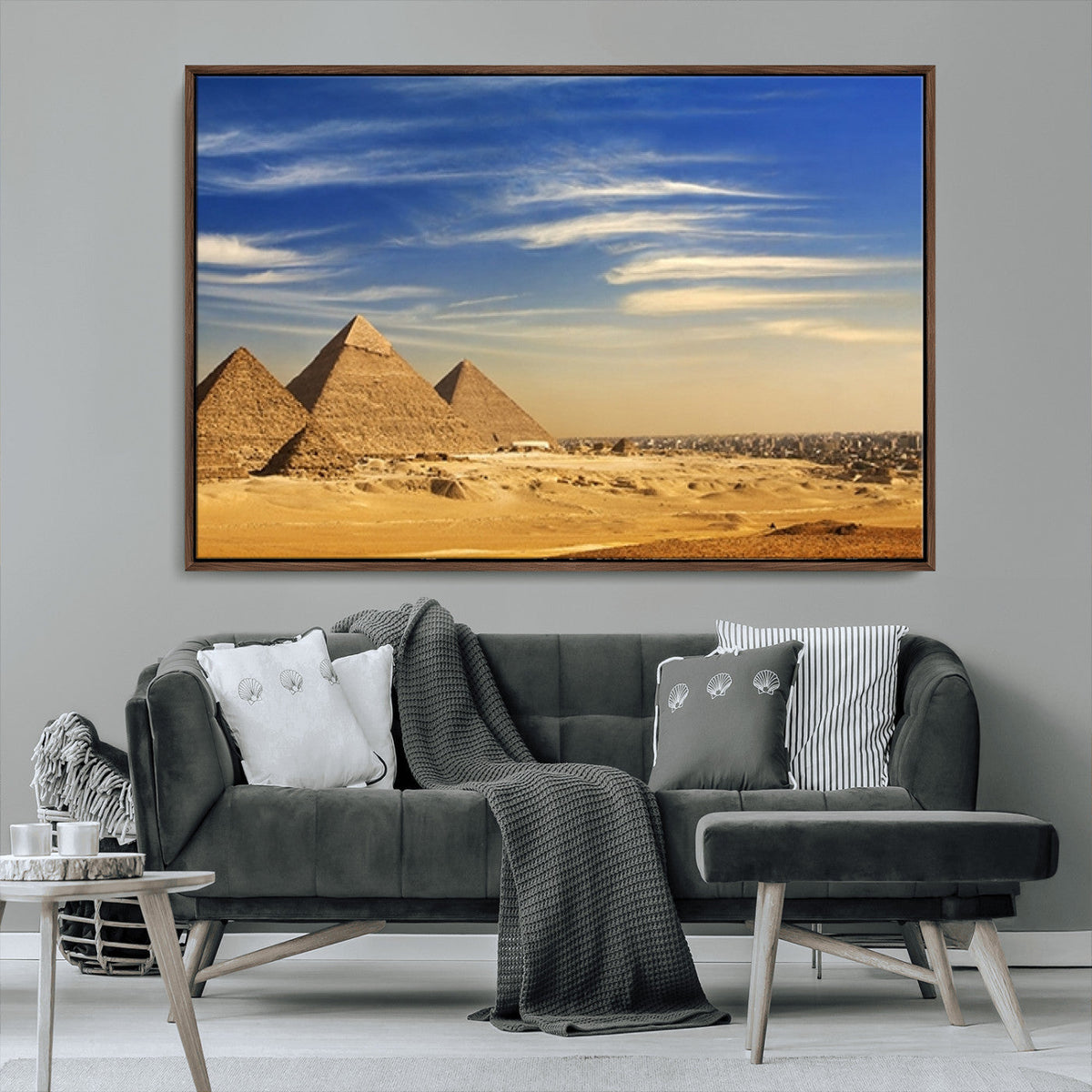Majestic Ancient Wonders Wall Art Canvas Print – Golden