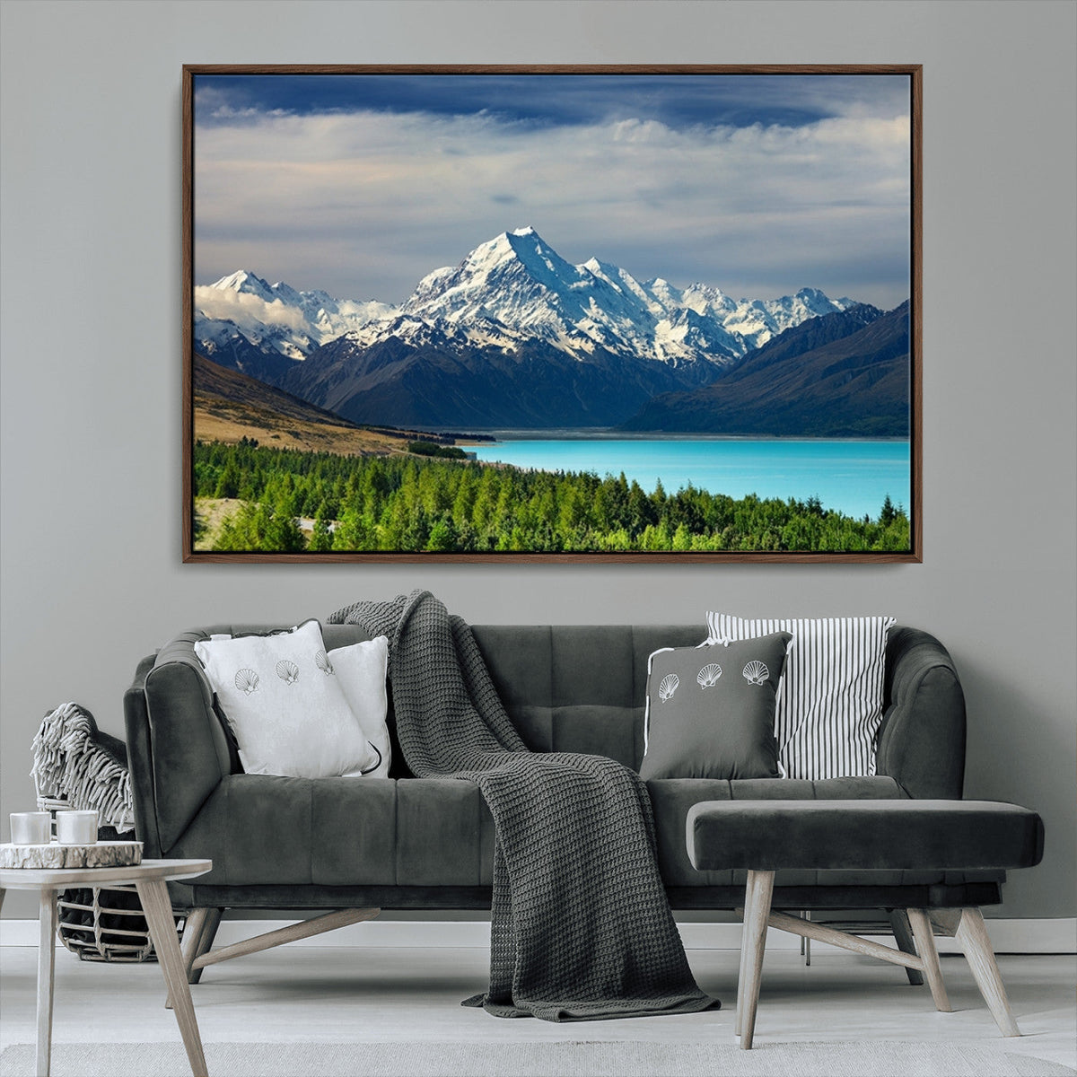 Mount Cook and Lake Pukaki Canvas Wall Art Print – Majestic