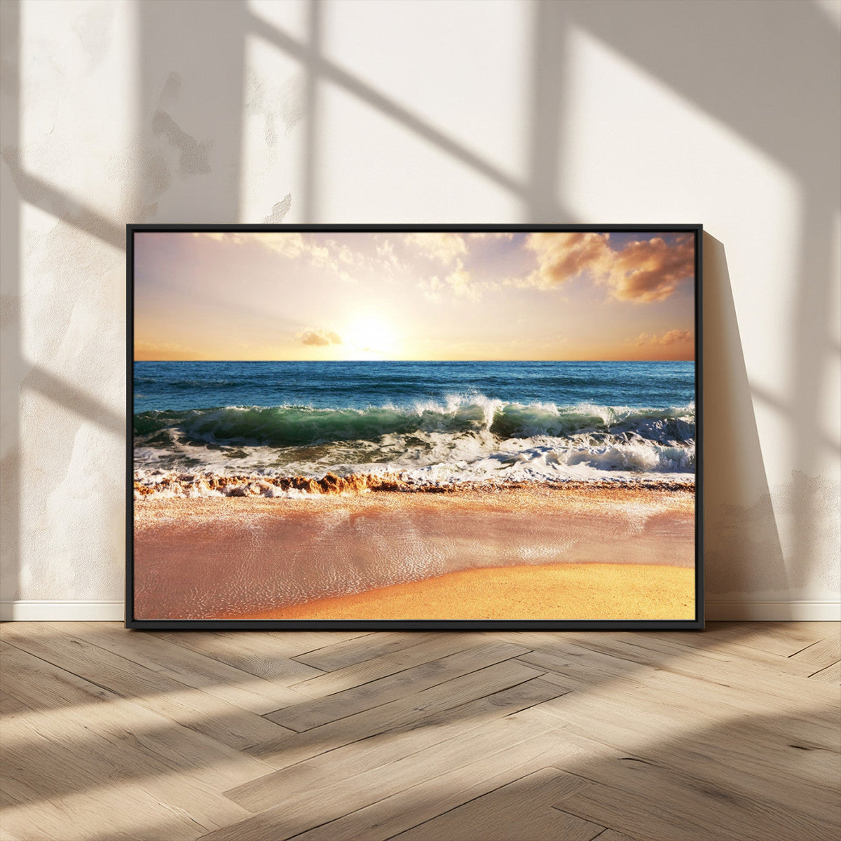 Serene Beach Path Canvas Art, Giclee Canvas Print with