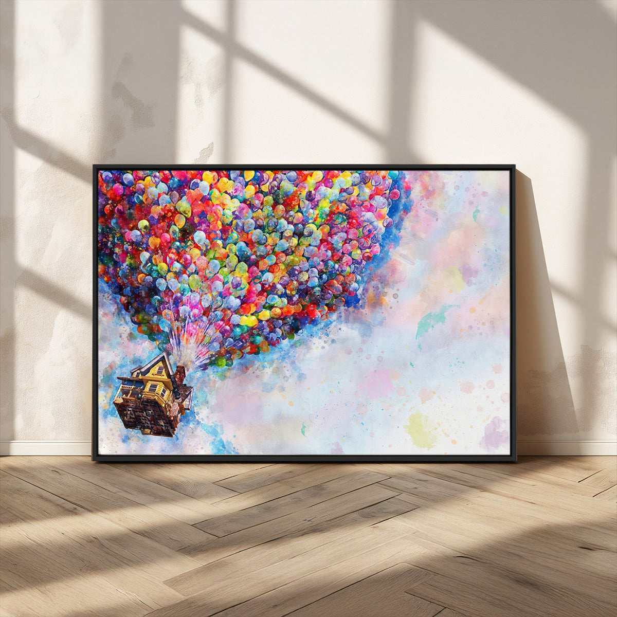 Don't Look Up Movie Canvas Wall Art - Vibrant Floating House