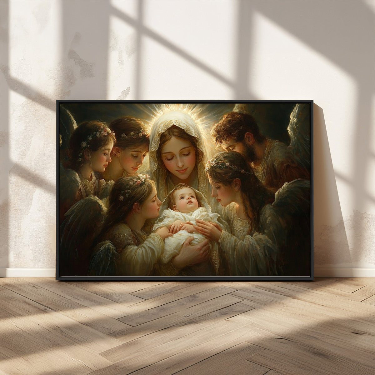 Mary Jesus Canvas Wall Art Print - Madonna and Child with