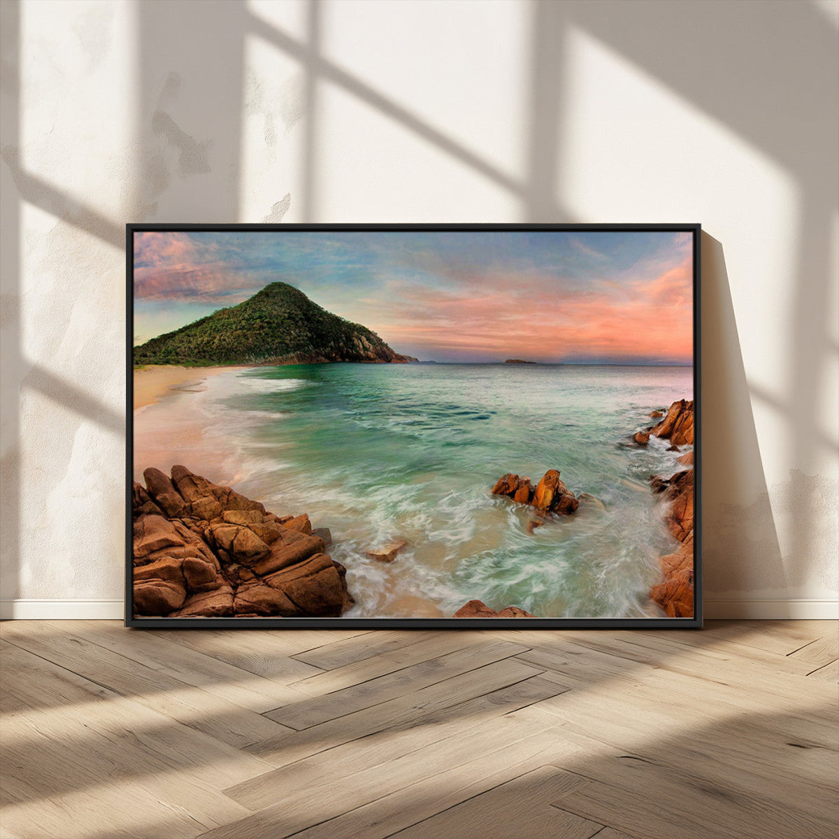 Coastal Landscape Wall Art Canvas Print – Rocky Shore and