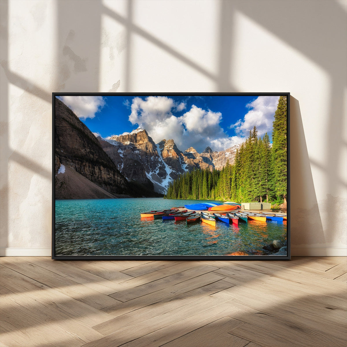Moraine Lake 3-Panel Wall Art, Majestic Mountain and Lake