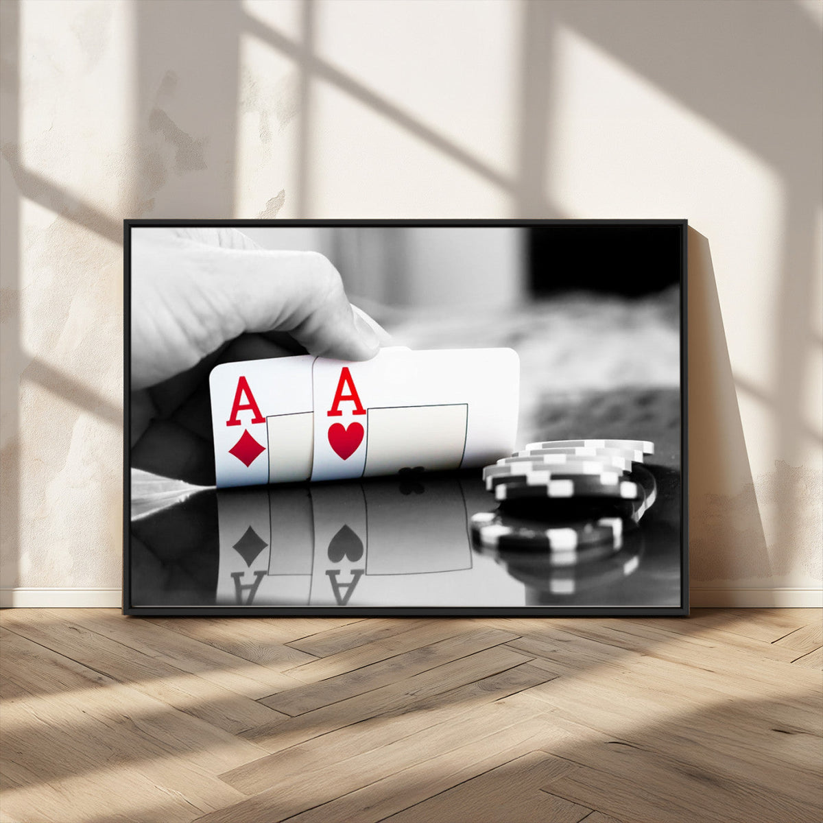 Aces Poker Art Poker Game Wall Art Canvas Print