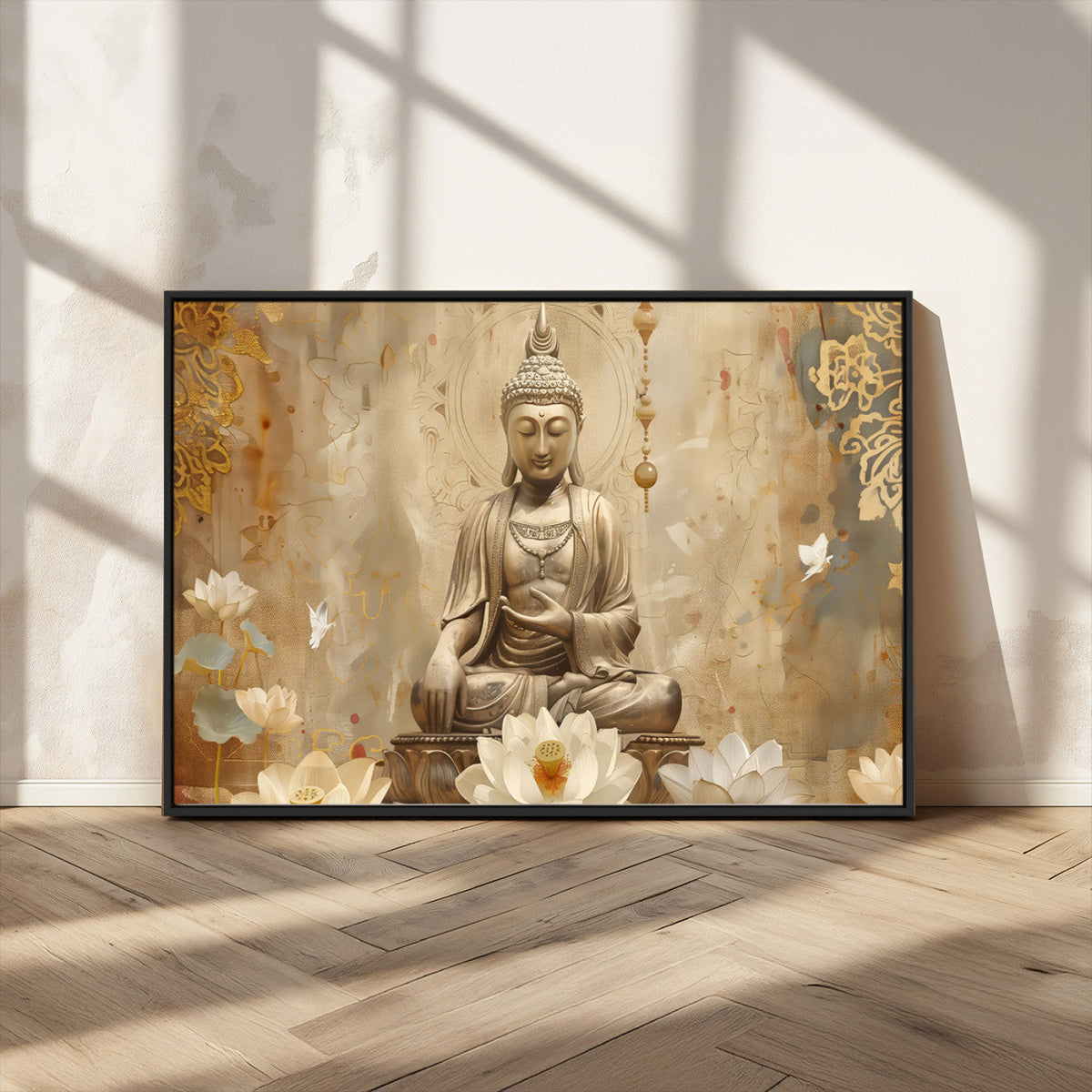 Buddha Wall Art Canvas Print, Buddha Meditation Room Decor,