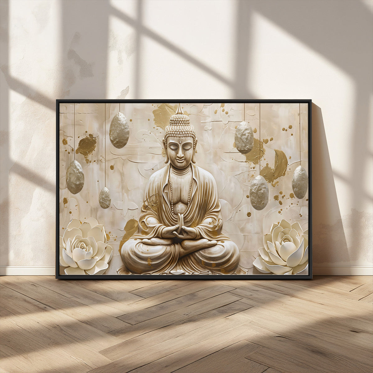 Serene Buddha Wall Art | Yoga Room Decor and Meditation Wall