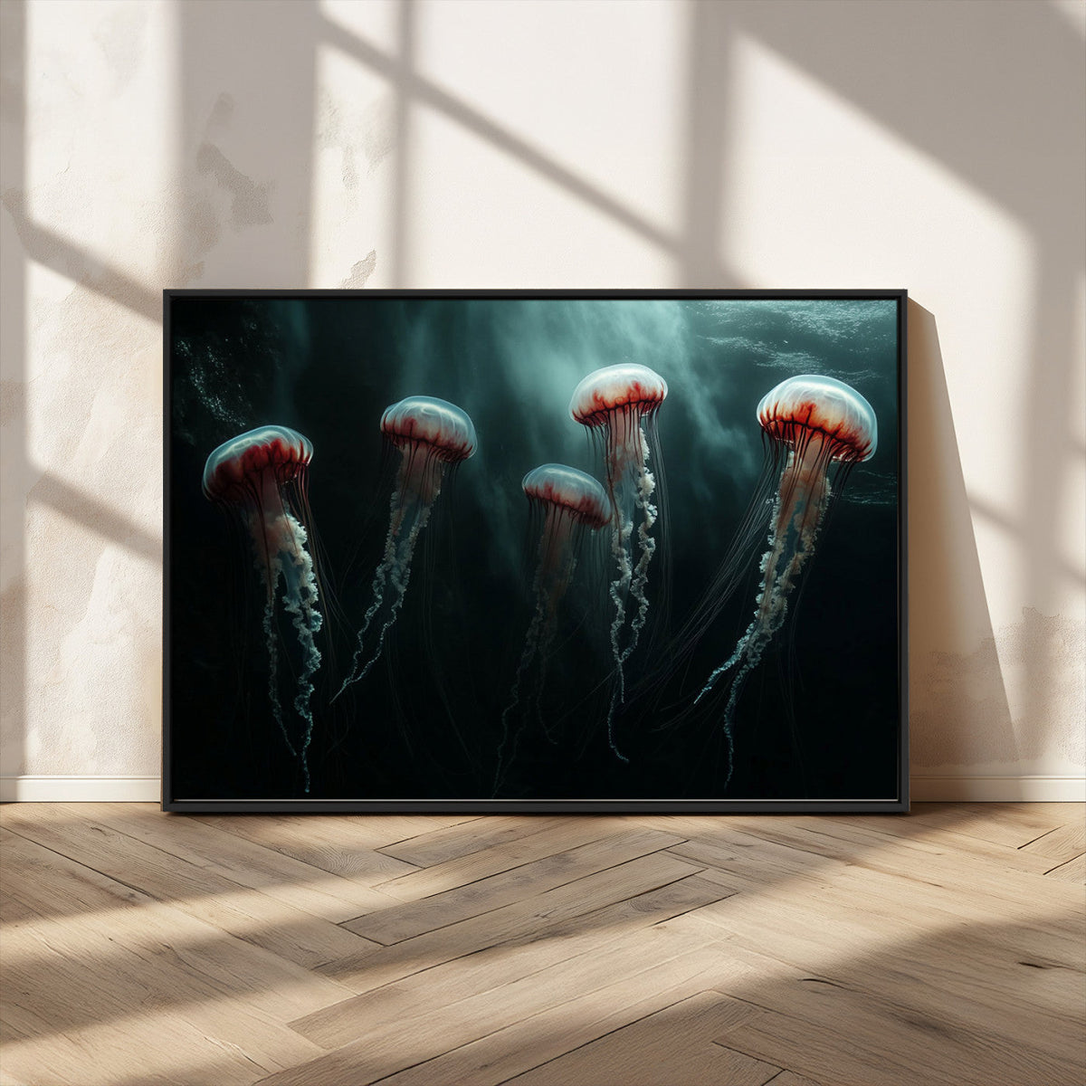 Abstract Jellyfish Wall Art Canvas Print