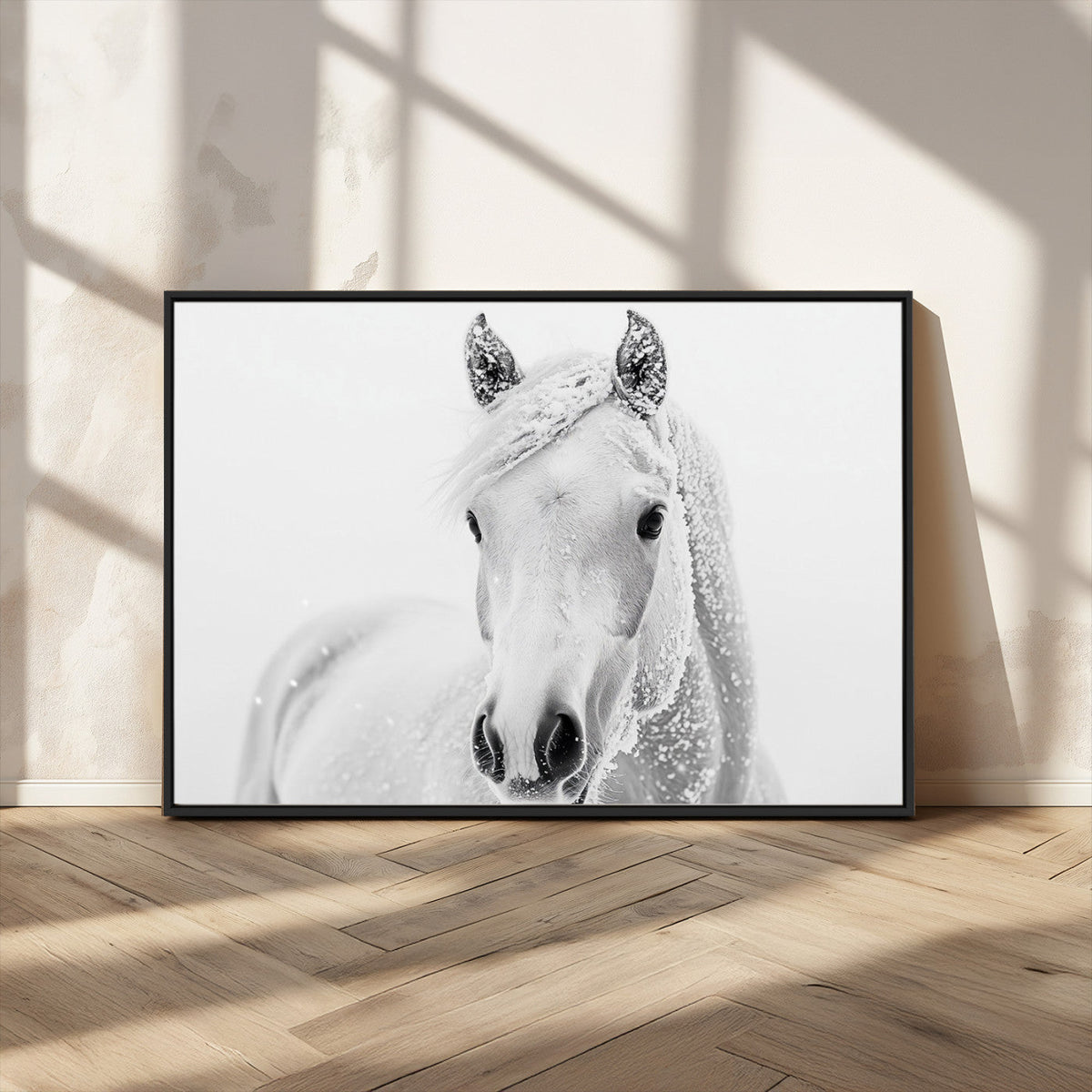 Majestic White Horse Wall Art | Ready to Hang and Framed |
