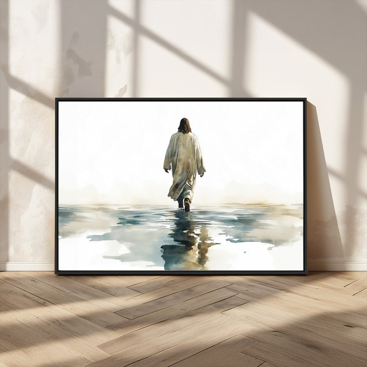Abstract Jesus Wall Art Canvas Print, Christian Wall Art,