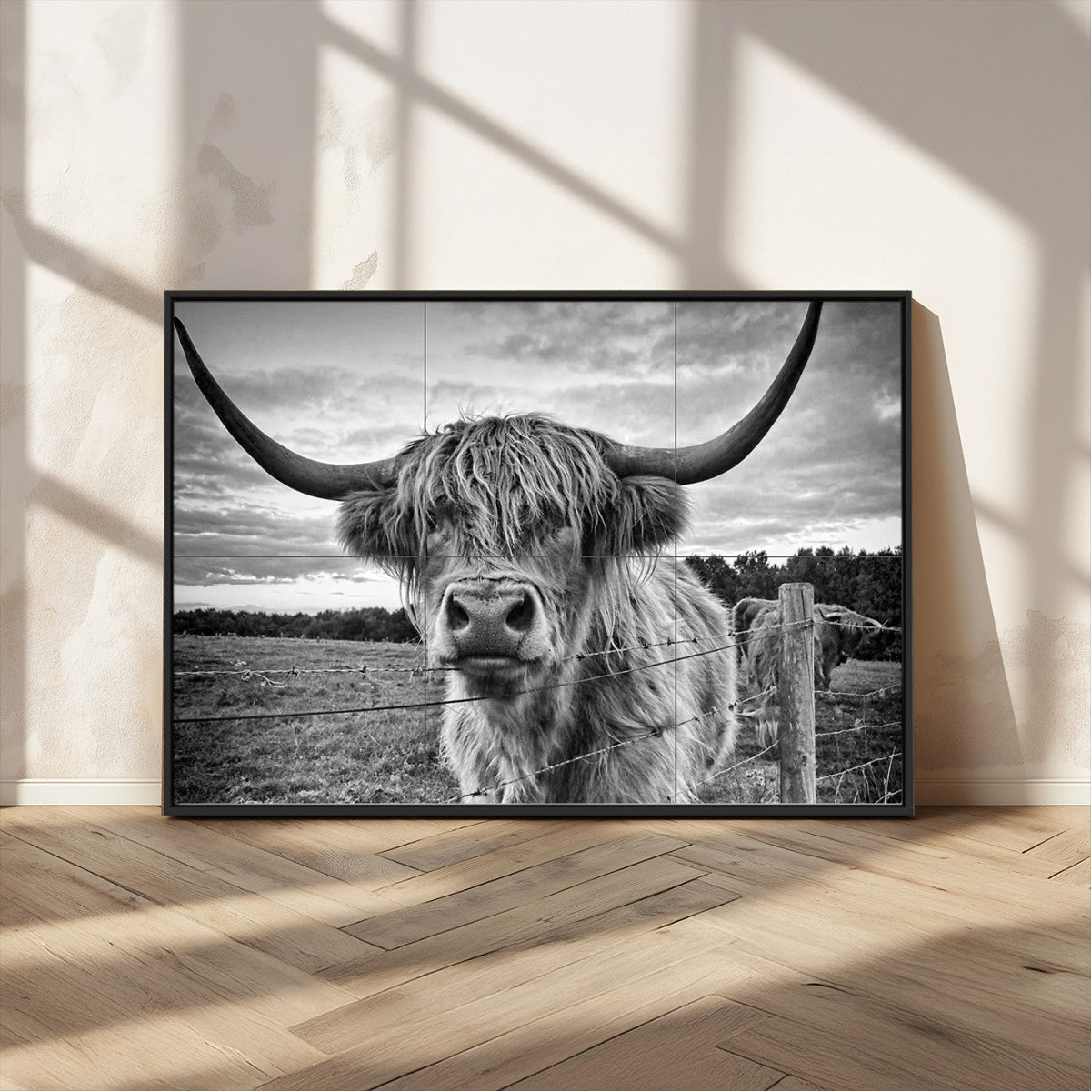 Scottish Highland Cow Wall Art Canvas Print | Ready to Hang