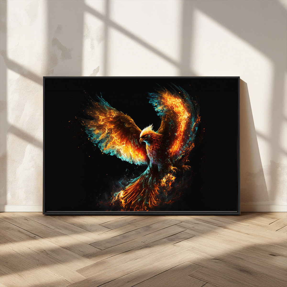 Fiery Phoenix Canvas Print | Ready to Hang Wall Art | Bold