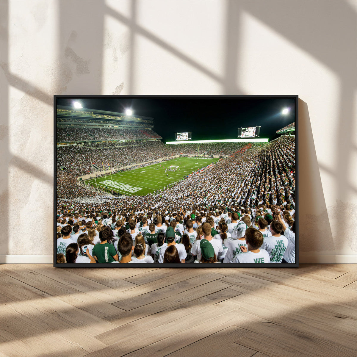 Michigan State Spartans Football Canvas Print - East Lansing