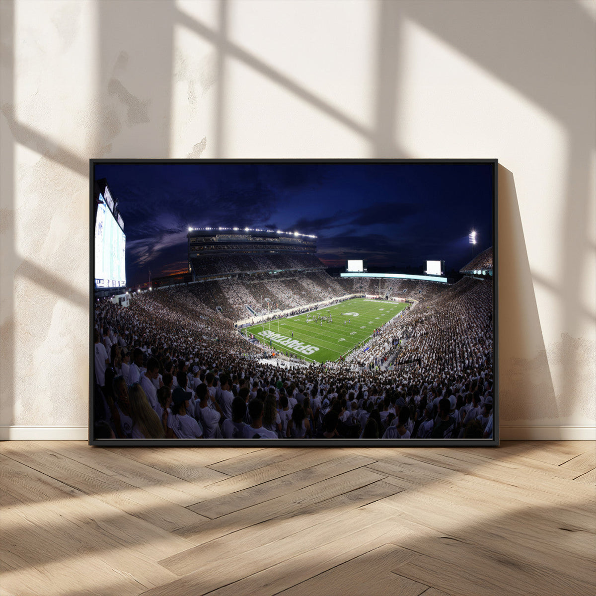 Michigan State Spartans Canvas, Framed Football Team Print -