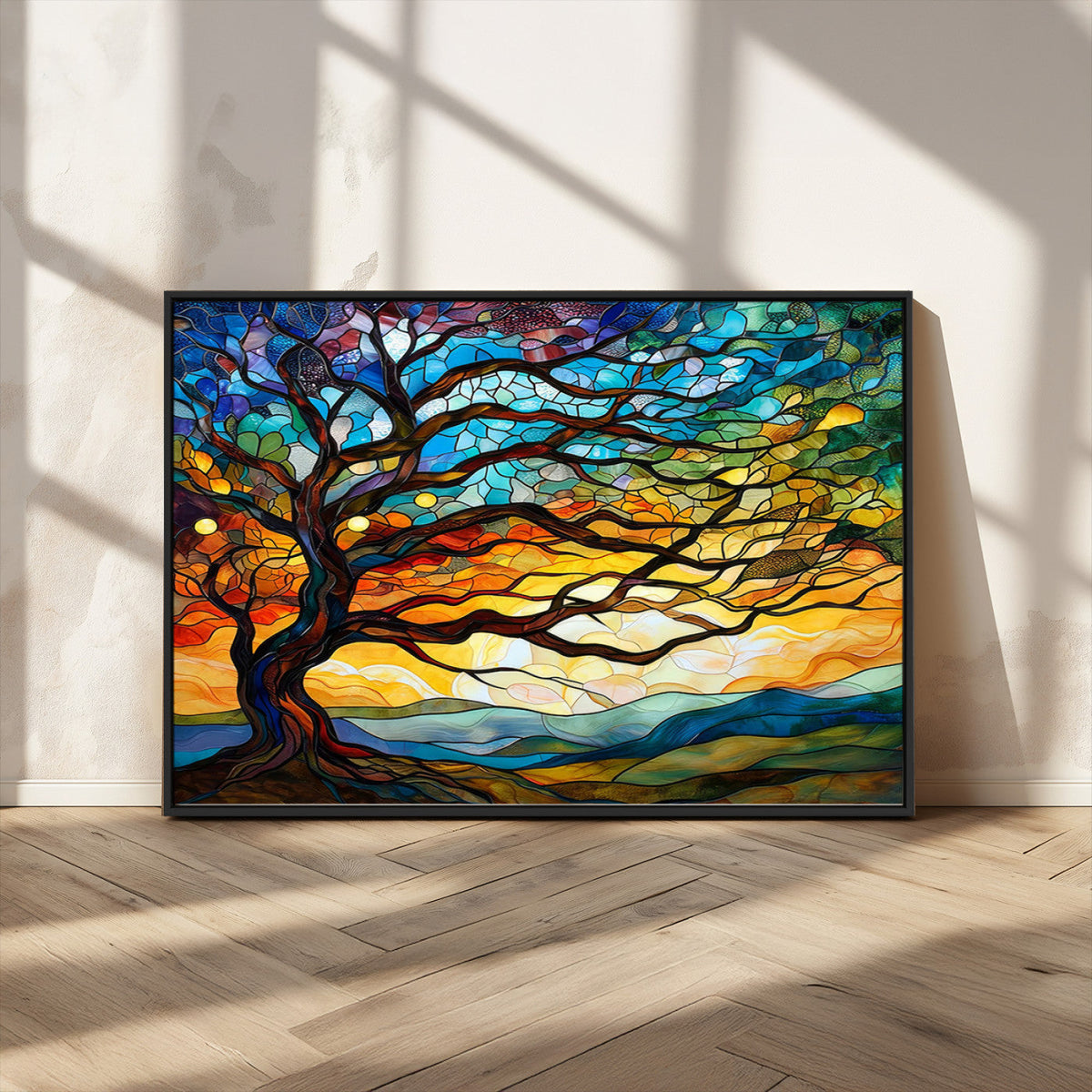 Mosaic Tree Wall Art | Ready to Hang Stained Glass Style