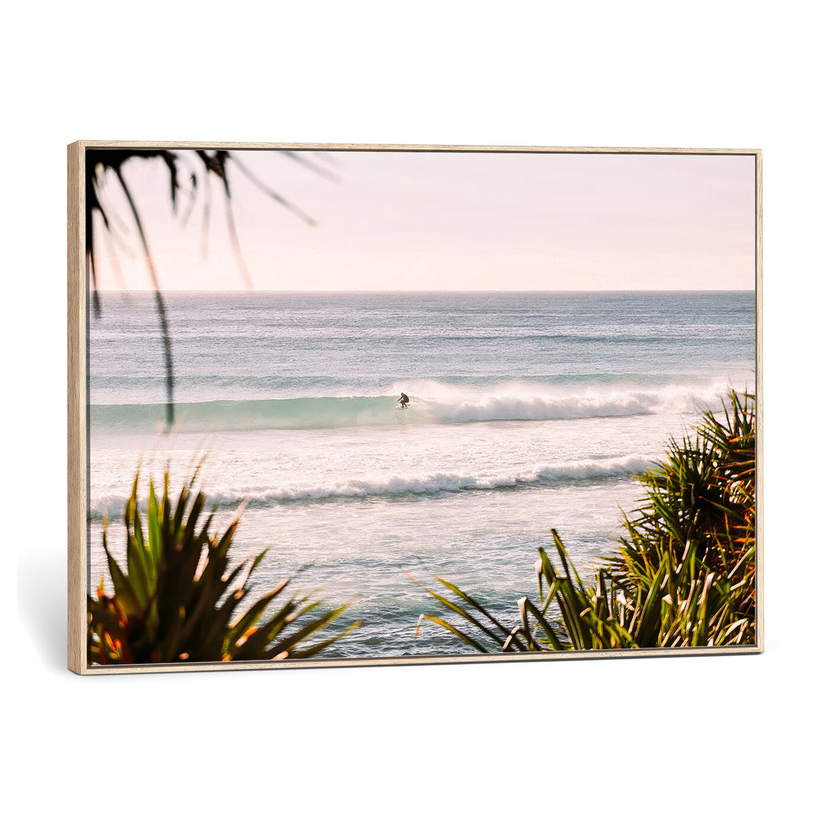 Ocean Surfer Wall Art Canvas Print – Framed Coastal Surf Art