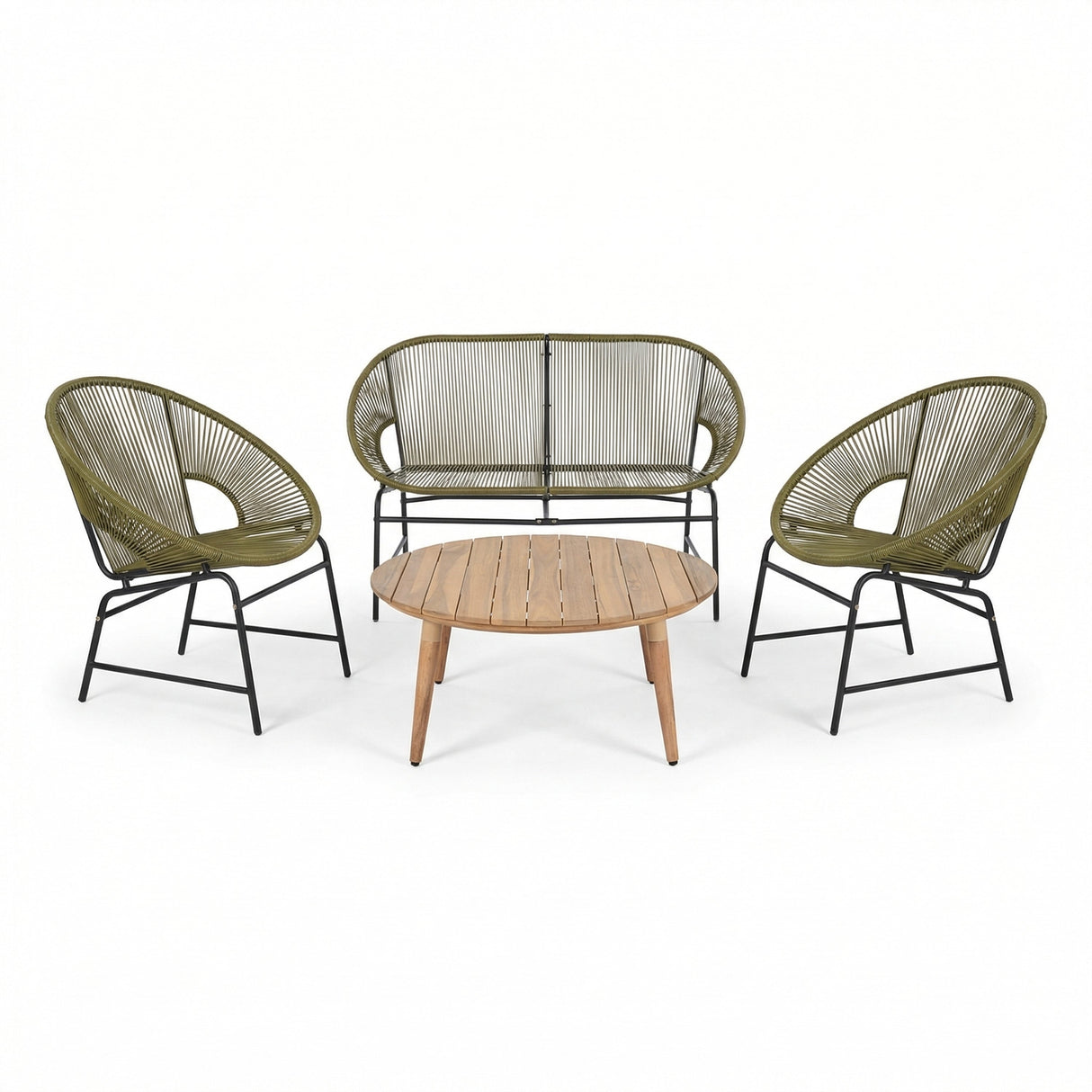 Nusa Outdoor Patio 4-Pcs Chat Set