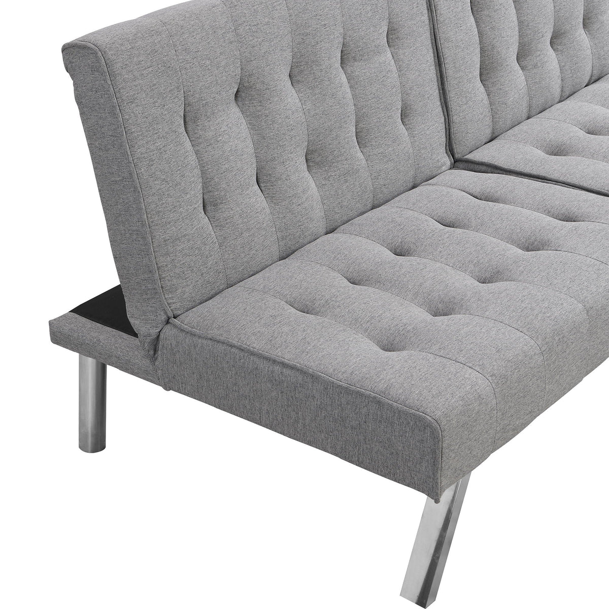 Modern Sofa Bed With Wood Frame And Stainless Legs