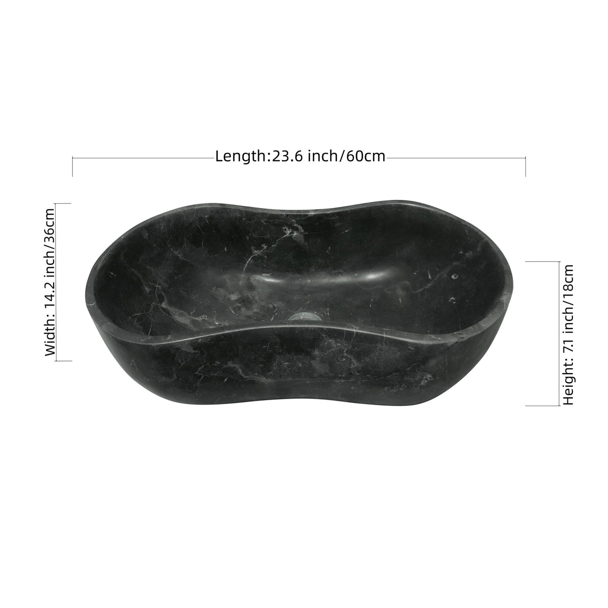 Bathroom Vessel Sink With Wavy Design