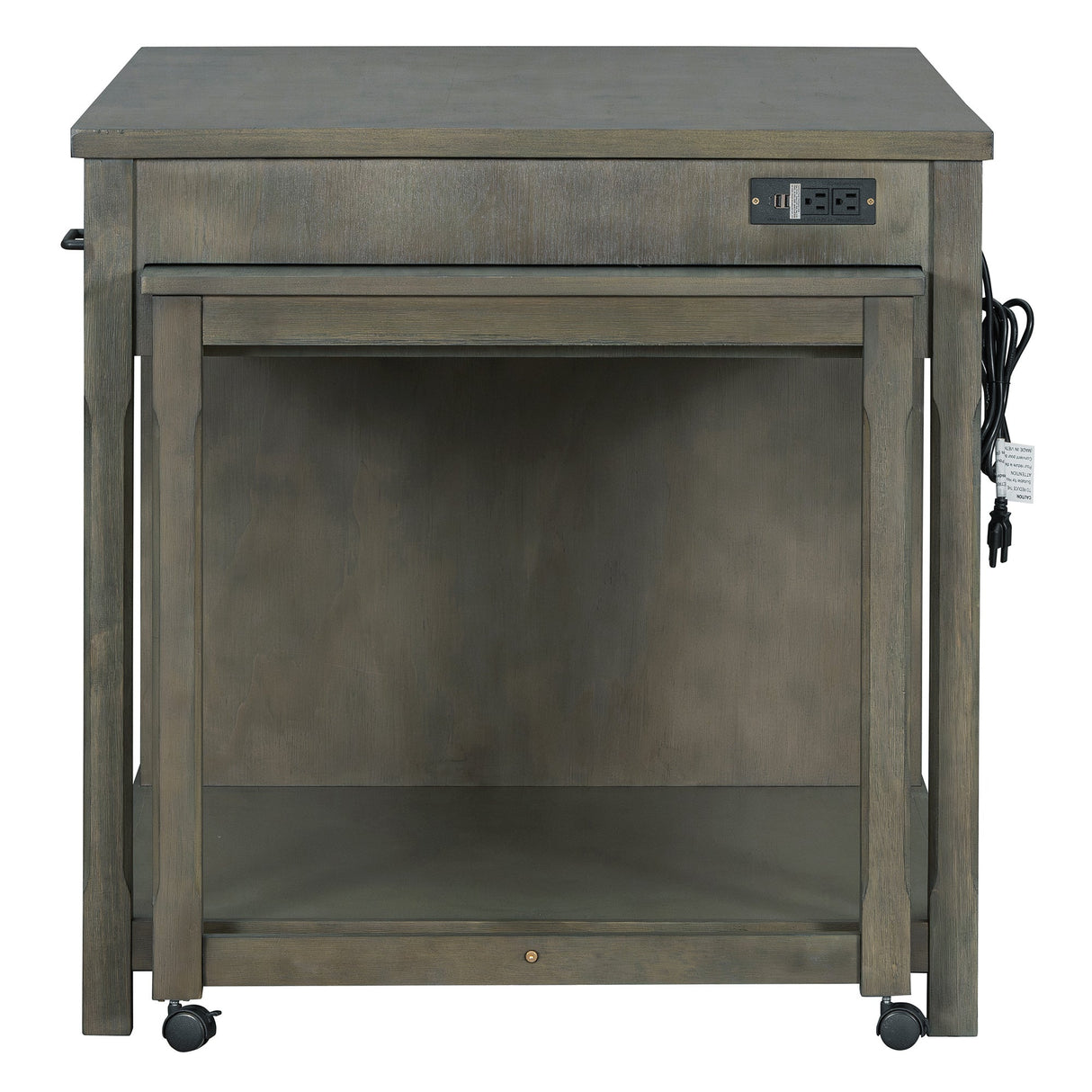 TREXM Extendable Kitchen Island with Storage