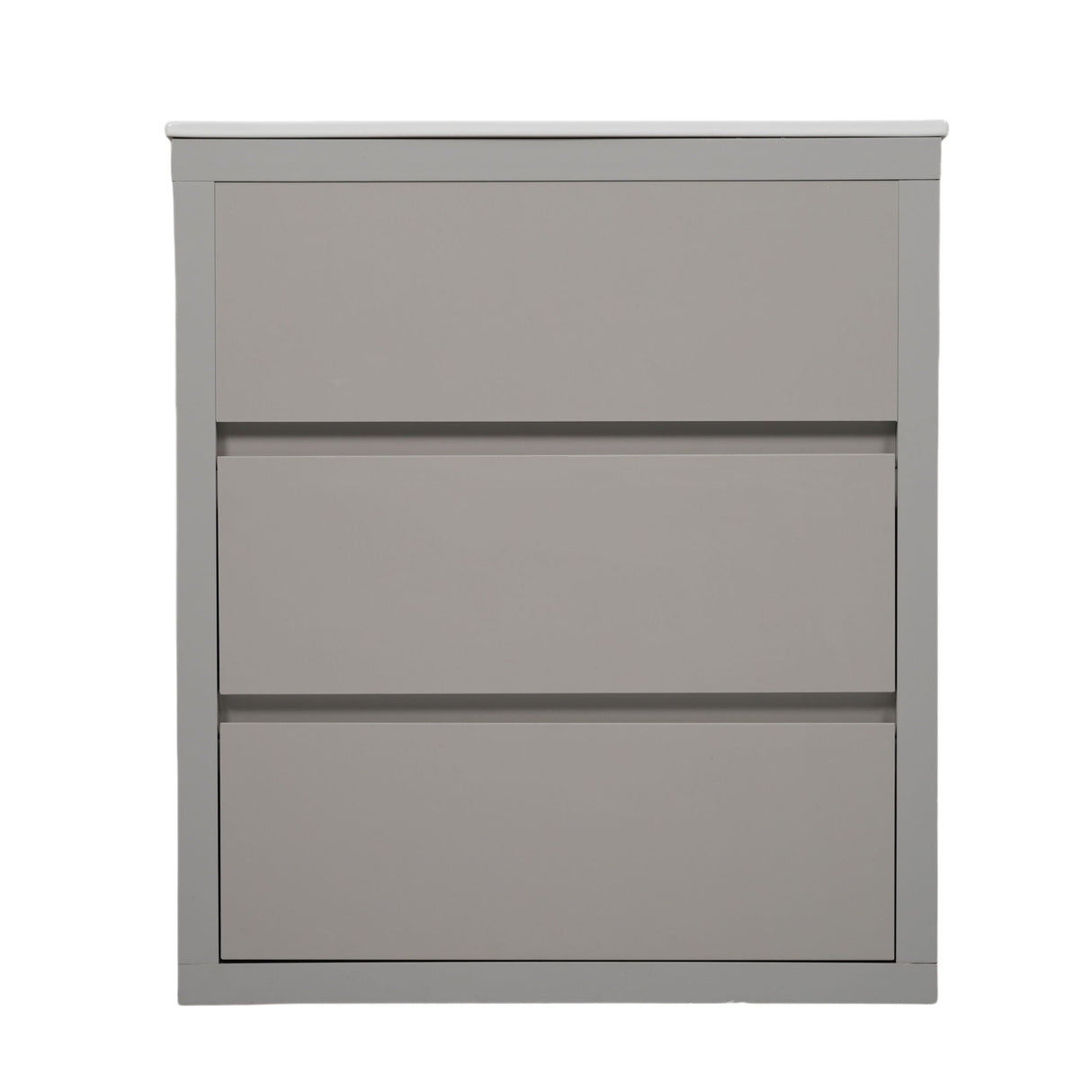 Freestanding Bathroom Vanity With Ceramic Sink, 2 Full Extension Drawers