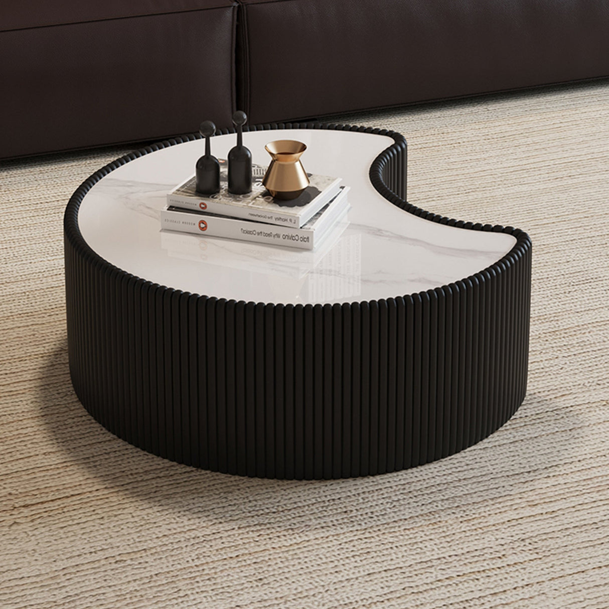 Light Sintered Stone Top Coffee Table