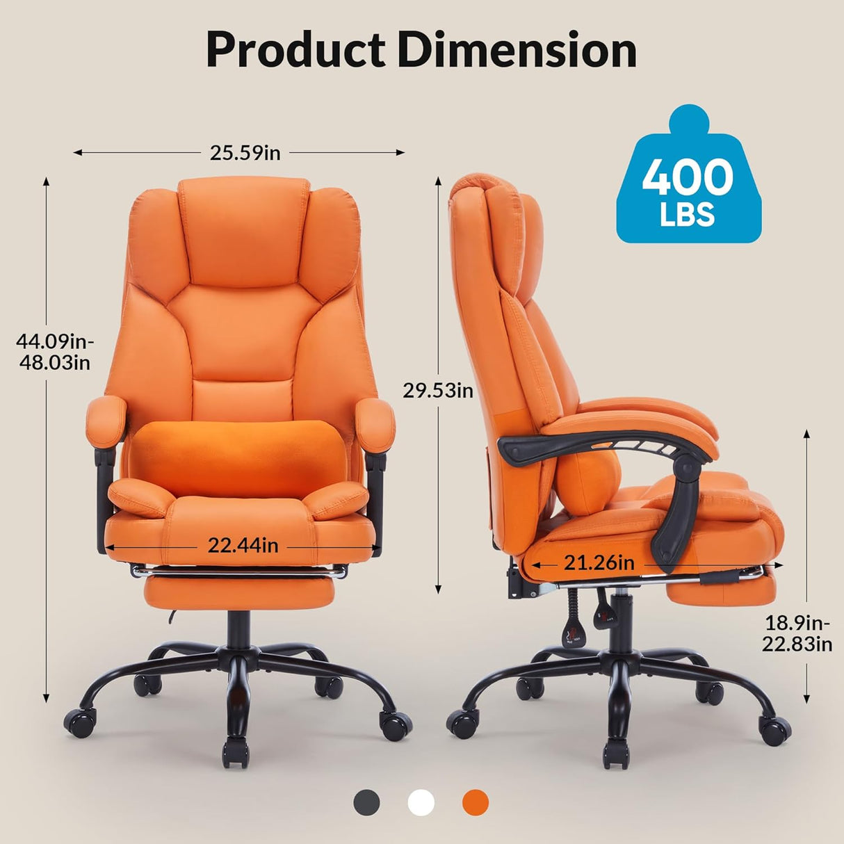Executive Office Chair with Foot Rest