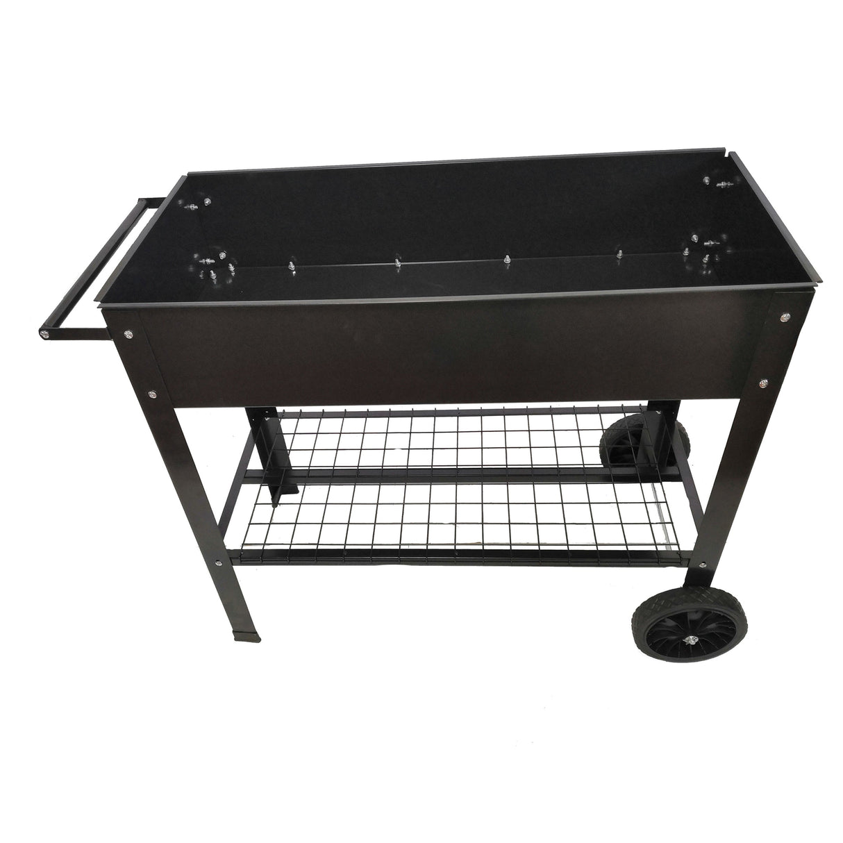 Mobile Metal Raised Garden Bed Cart with Legs