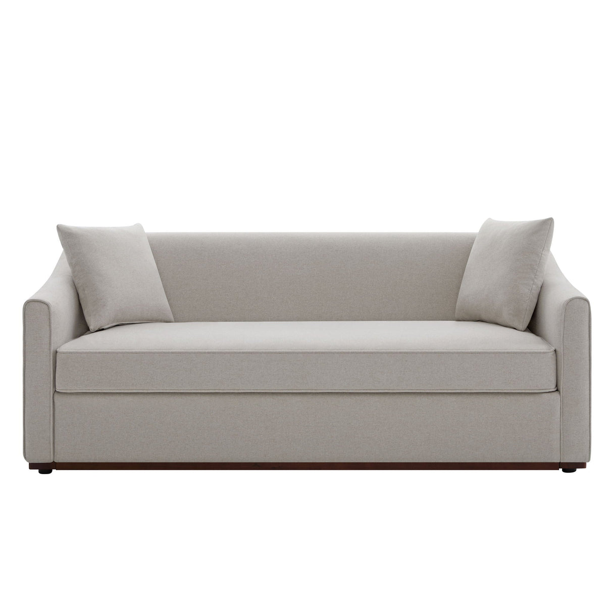 3 Seater Sofa With Wrap Around Armrests And Throw Pillows