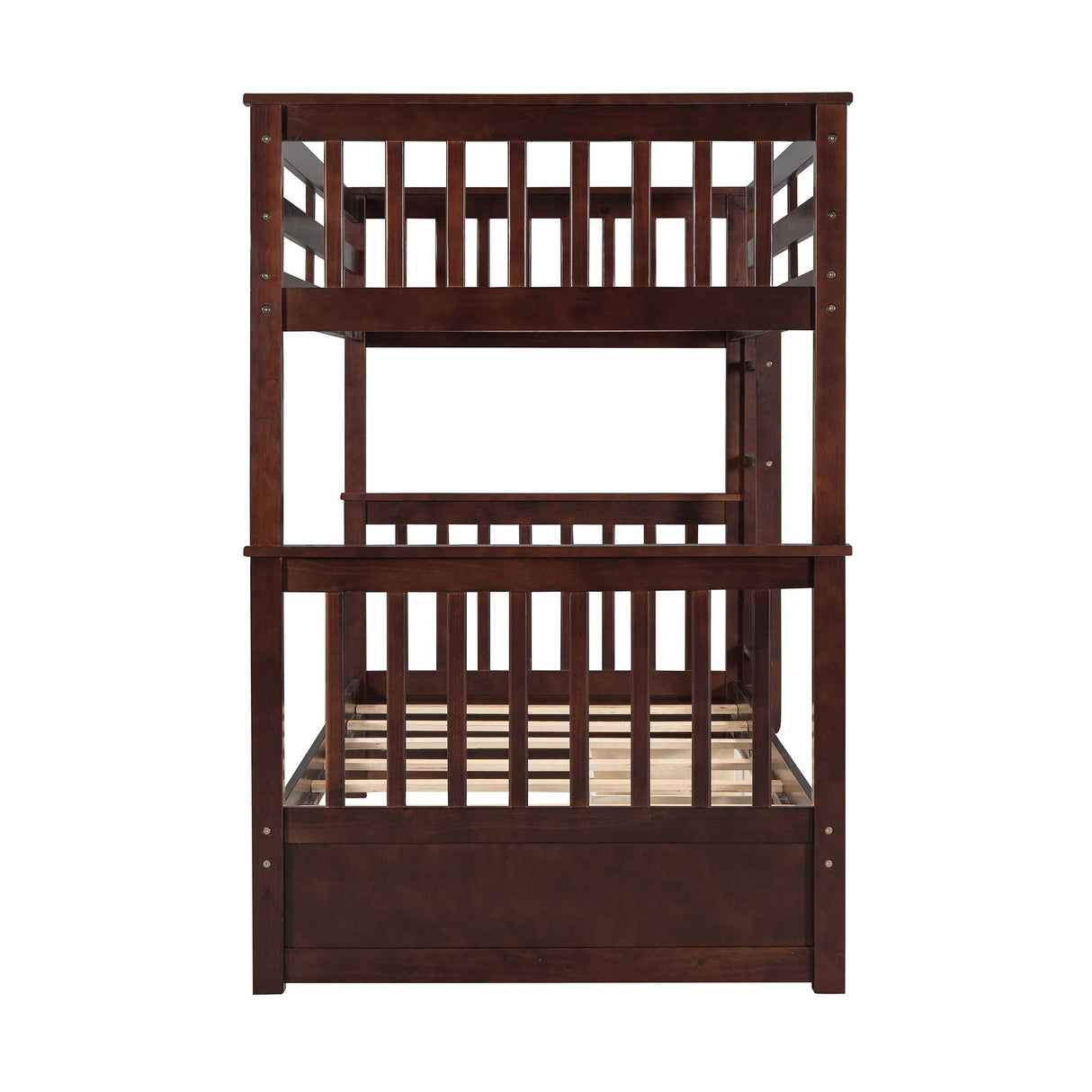 Bunk Bed With Ladders And 2 Storage Drawers