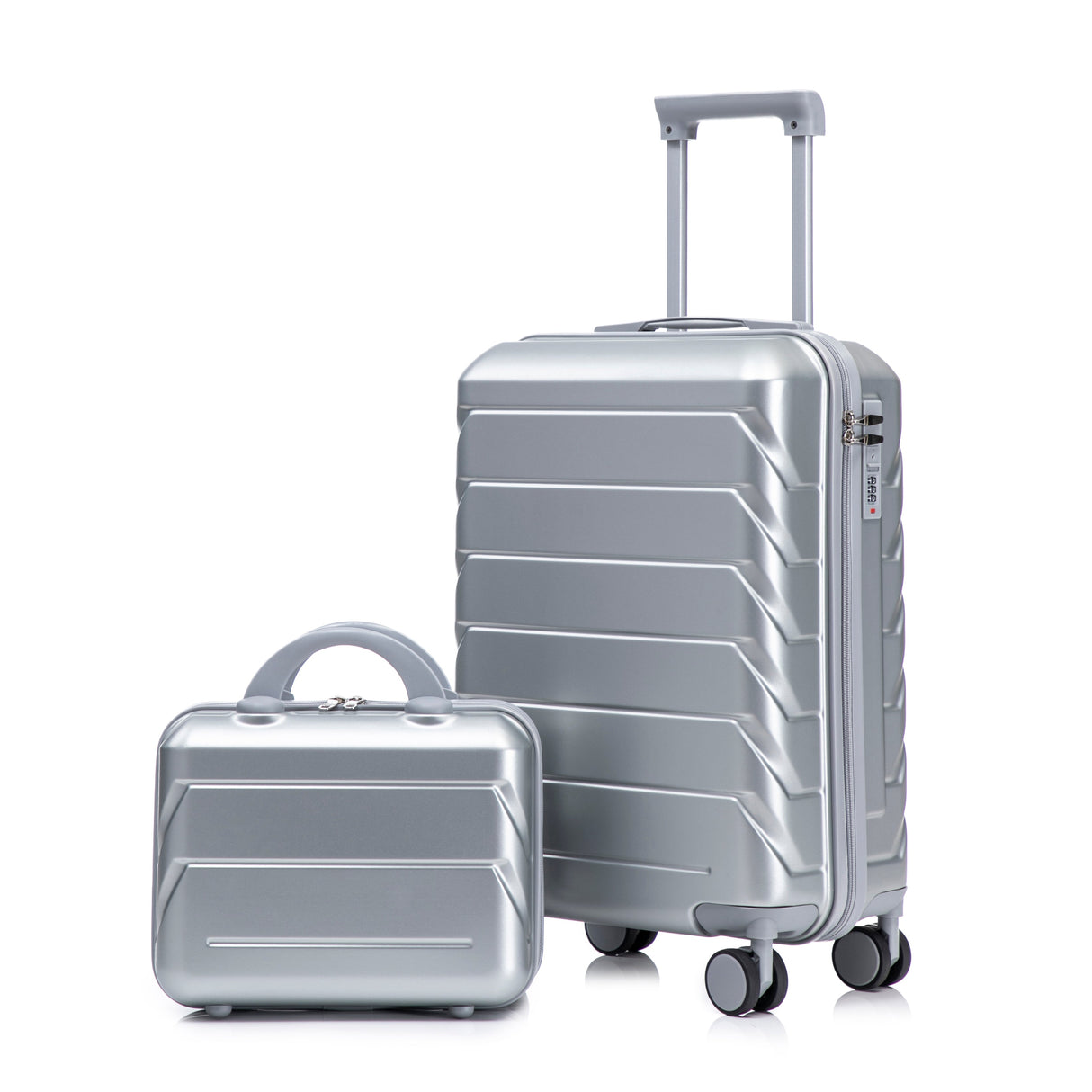 14"/20" 2-Piece ABS Spinner Wheel Luggage Set with Lock