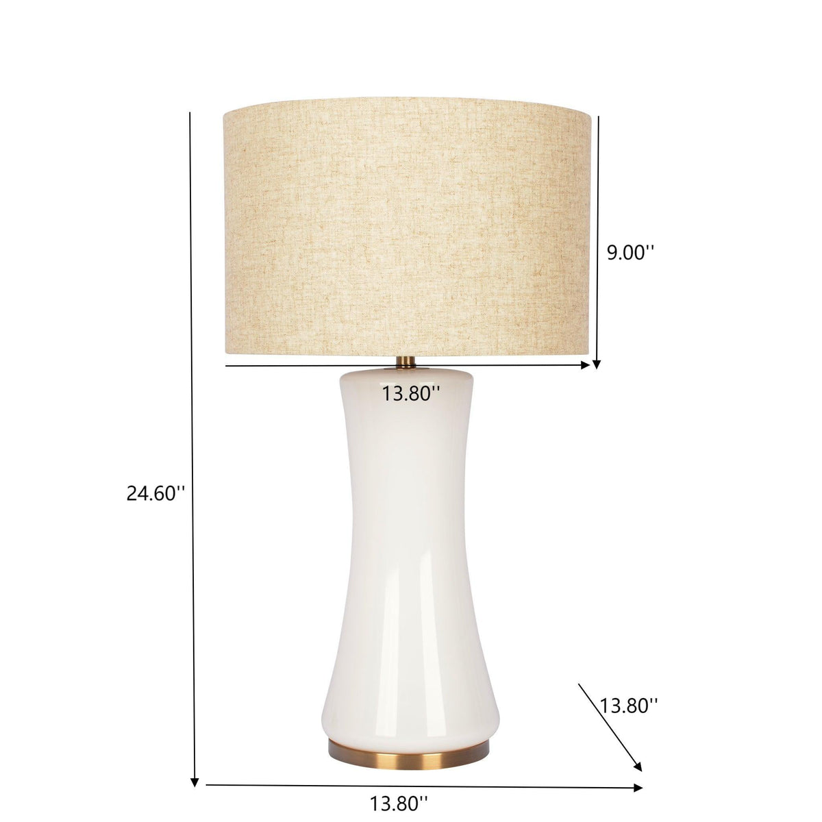 Cascade - Lamp Base Table Lamp - Beige / Gold / White