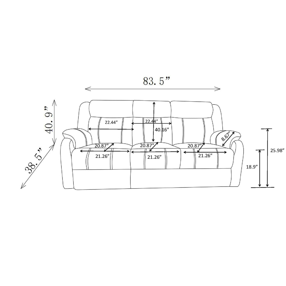 Sonet - Domino Reclining Sofas