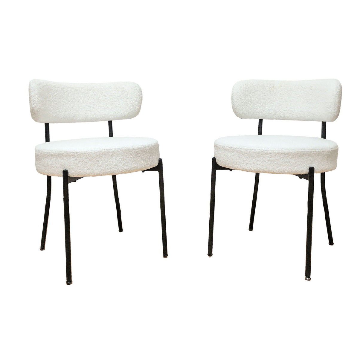 Extendable Dining Table Set With Curved Backrest Upholstered Chairs