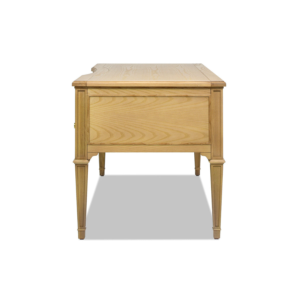 Dauphin Gold Accent 5-Drawer Wood Executive Desk