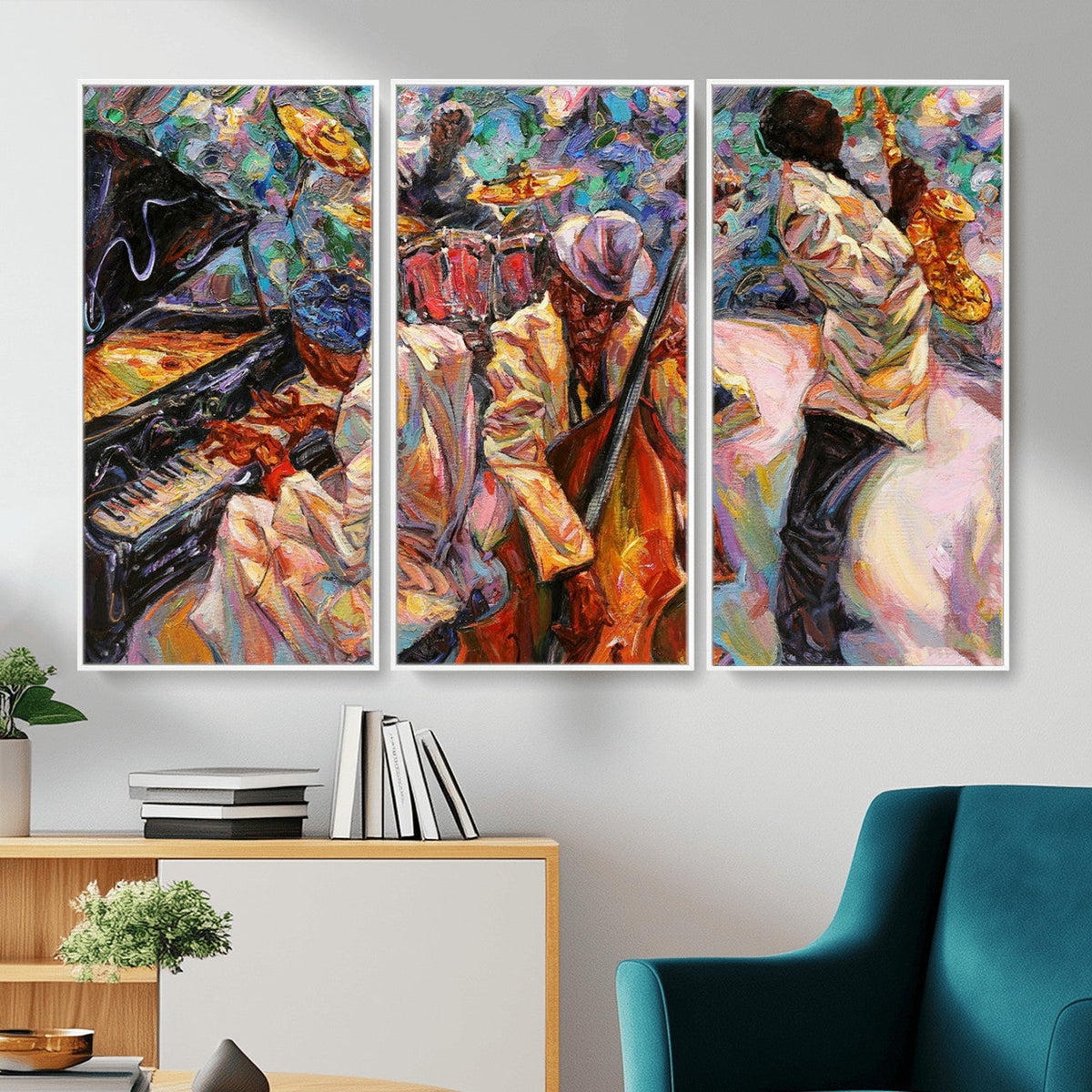 African American Jazz Art Music Abstract Wall Art Painting