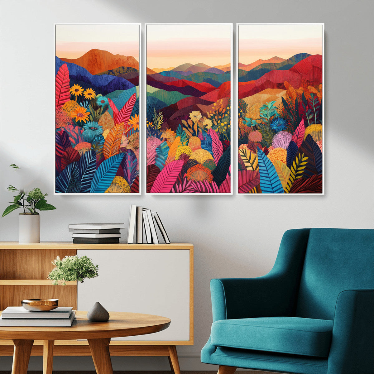 YAYOI KUSAMA Abstract Print - Landscape Canvas Wall Art