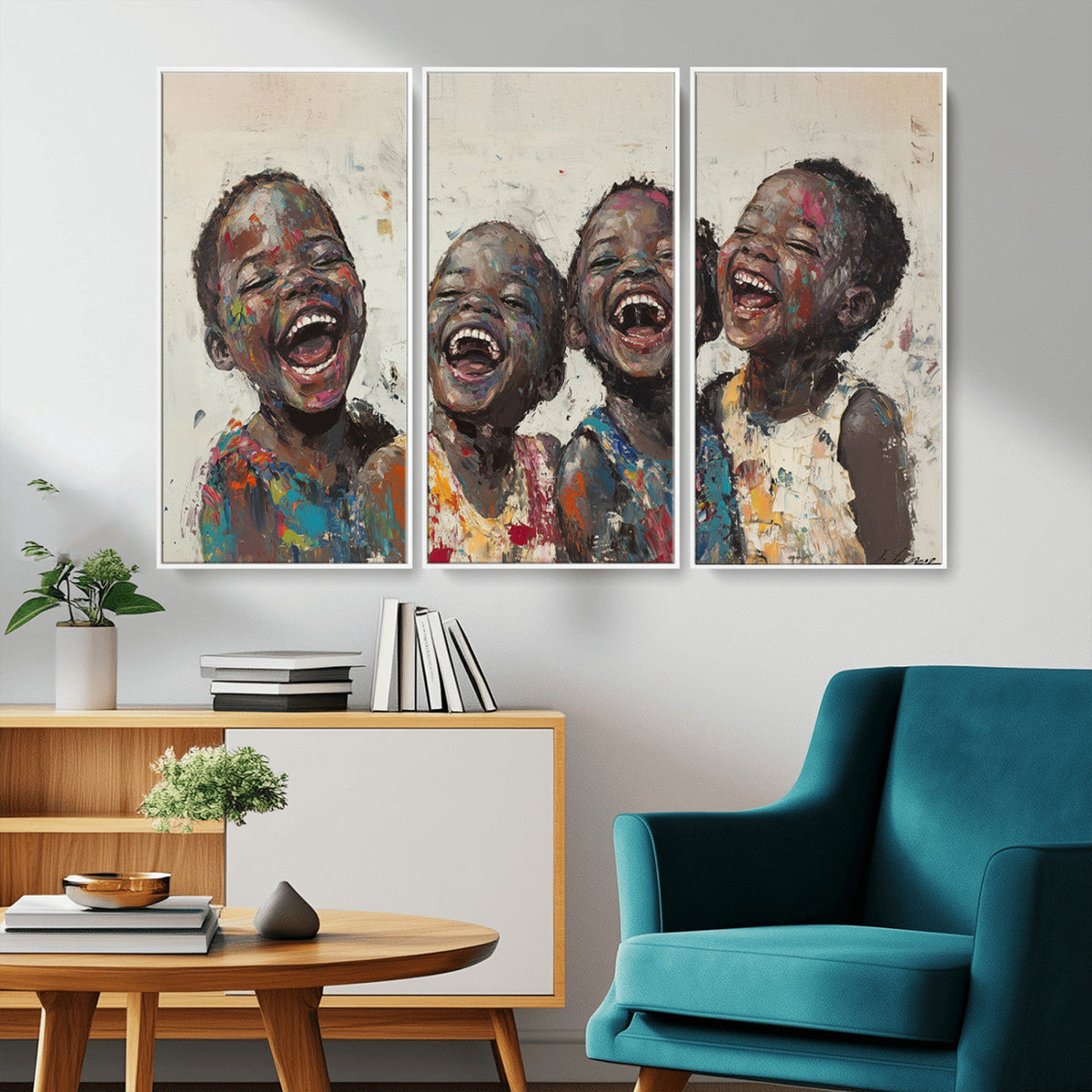 Shai Yossef Print - Joyful Childhood Canvas Wall Art -