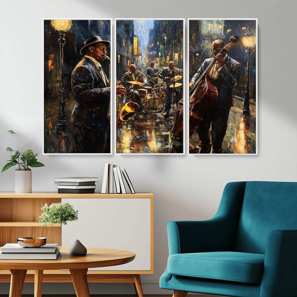 Jazz Canvas Wall Art Print – Abstract African American Music