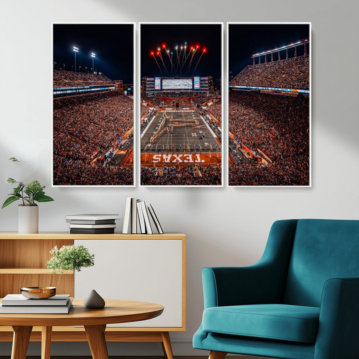 Texas Stadium Night Game Wall Art Canvas Print – Vibrant
