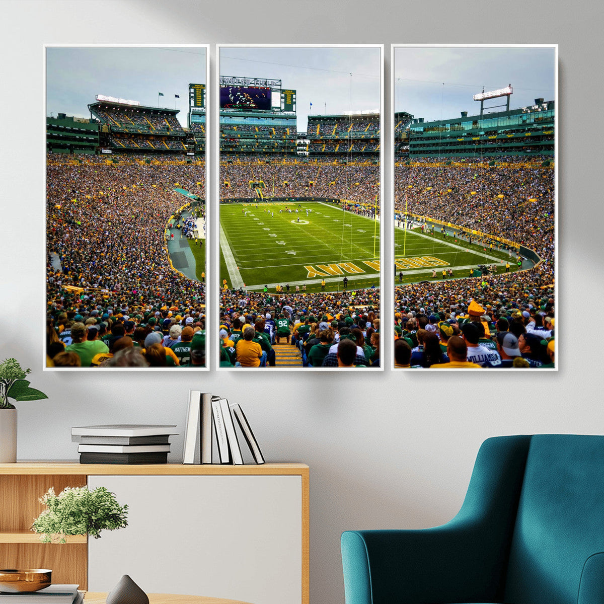 Green Bay Packers Lambeau Field Stadium Wall Art Canvas