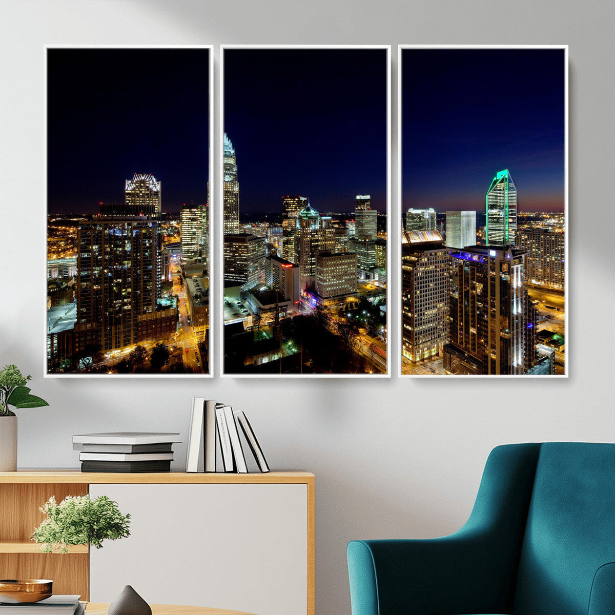 Atlanta Skyline Wall Art Canvas Print – Modern Cityscape