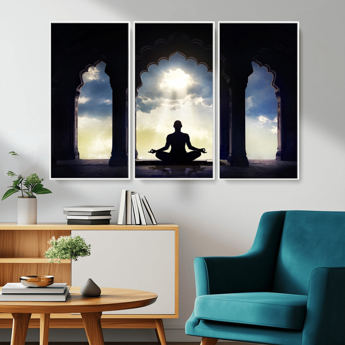 Women and Yoga Wall Art Canvas Print