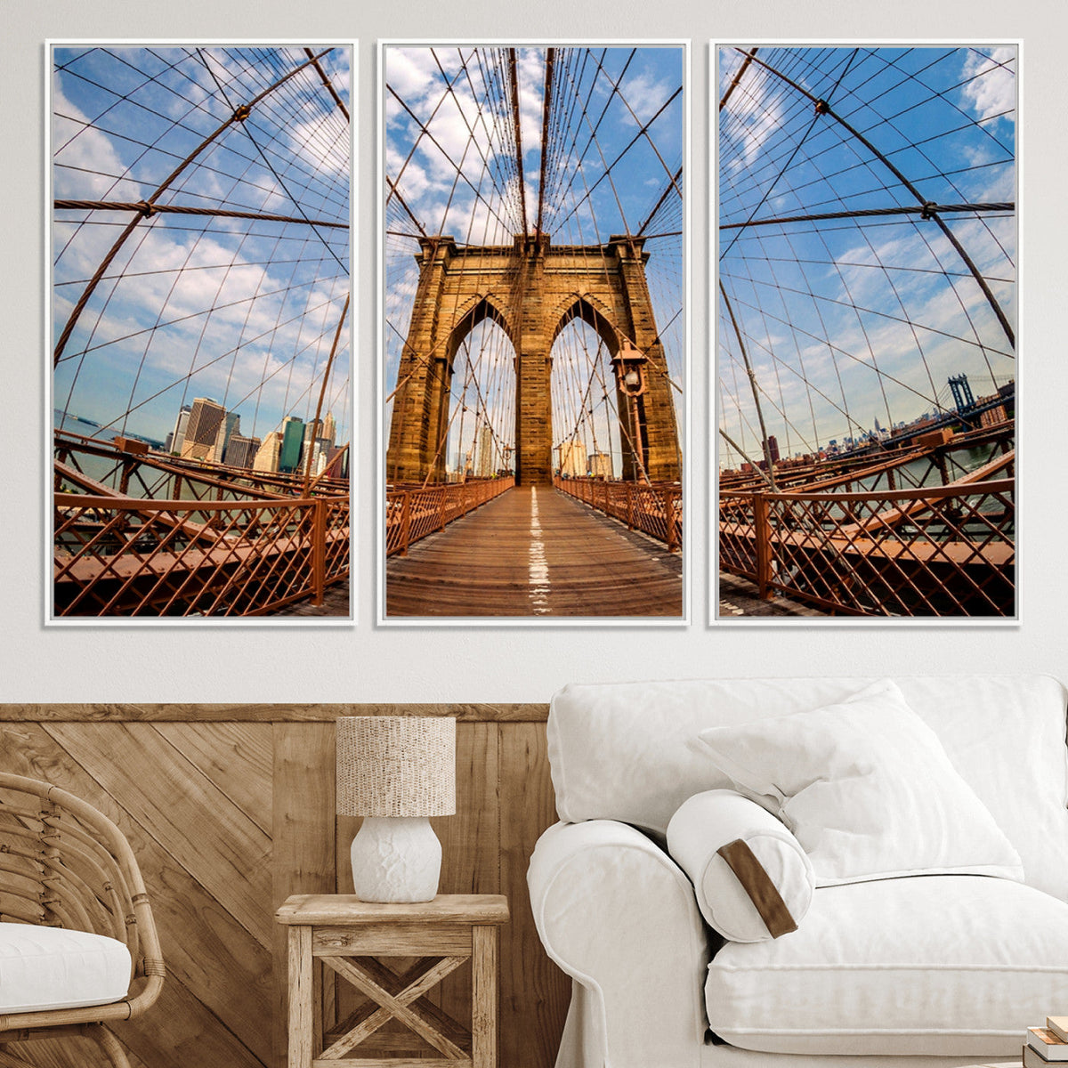 Brooklyn Bridge Manhattan Wall Art Canvas Print