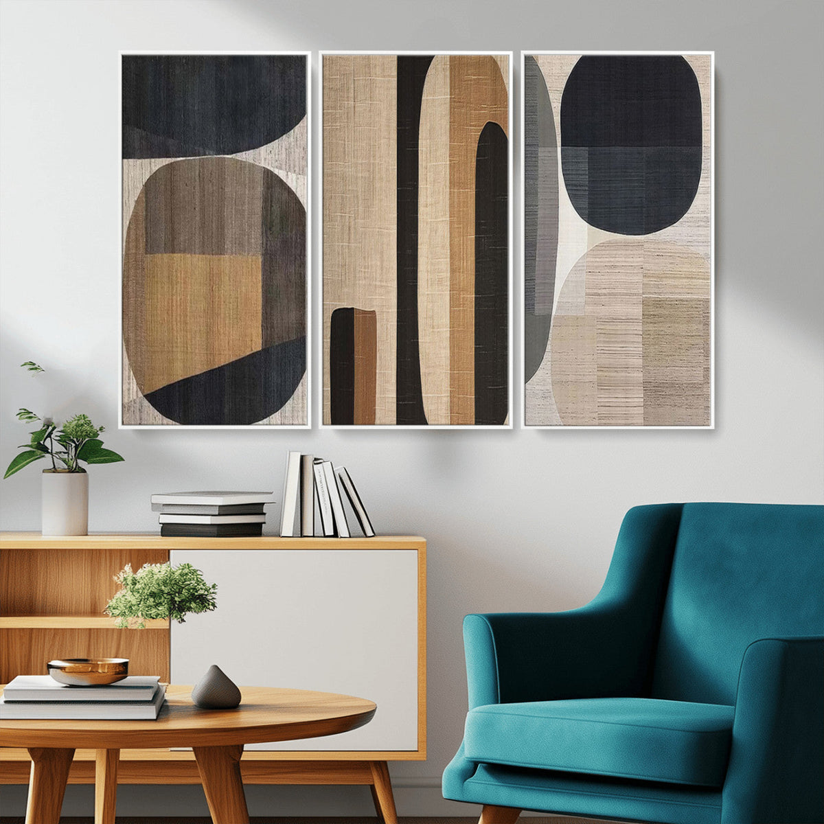Wabi Sabi Canvas Print - Geometric Abstract Wall Art Canvas