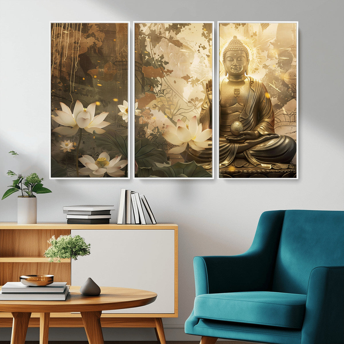 Zen Buddha Wall Art Canvas Print | Peaceful Meditation Decor