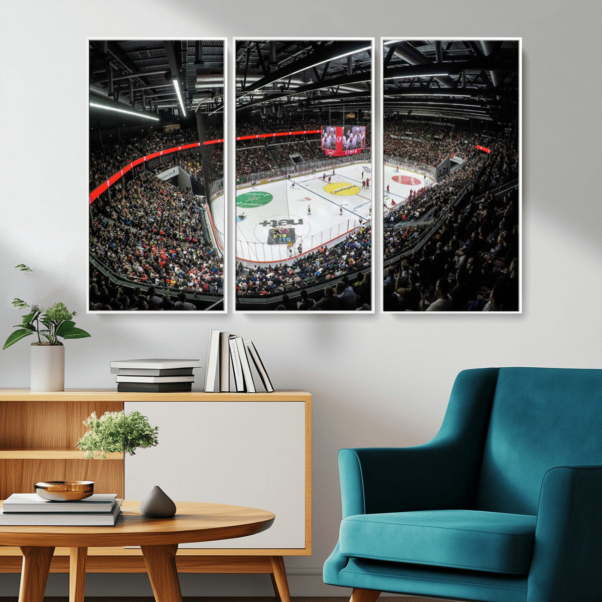 Vaudoise Lausanne Ice Hockey Arena Stadium Wall Art Canvas,