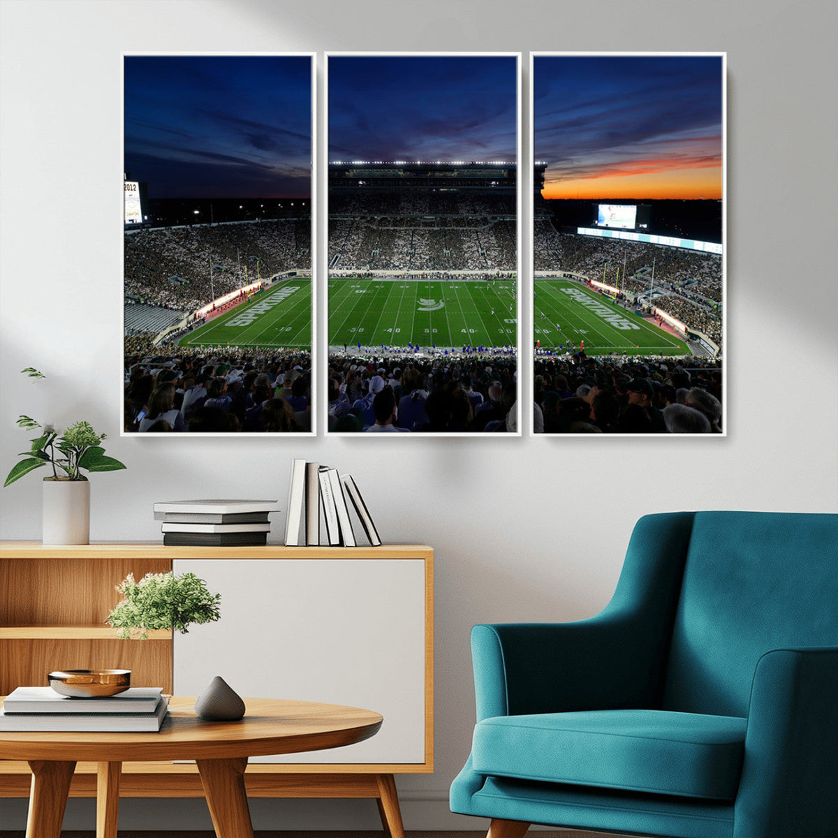 Michigan State Spartans Football Team Print - East Lansing