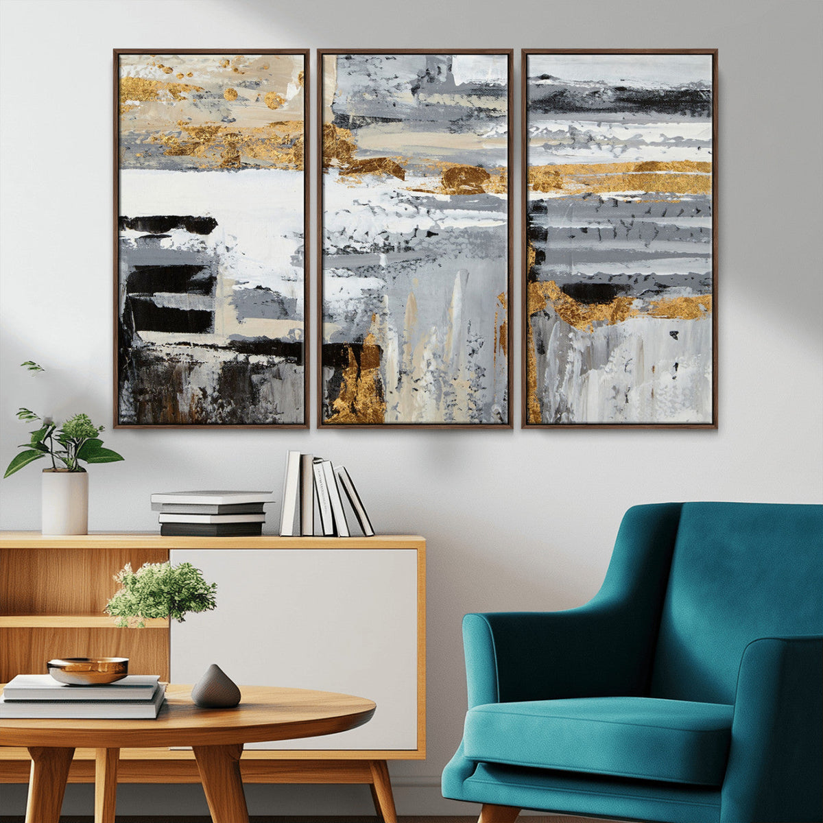 Abstract Painting Canvas Wall Art Print Paint Drip Art Brush